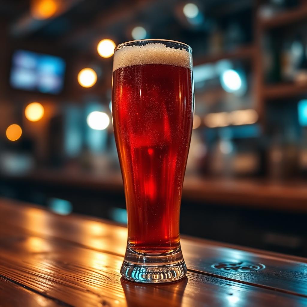 Cold beer on the bar