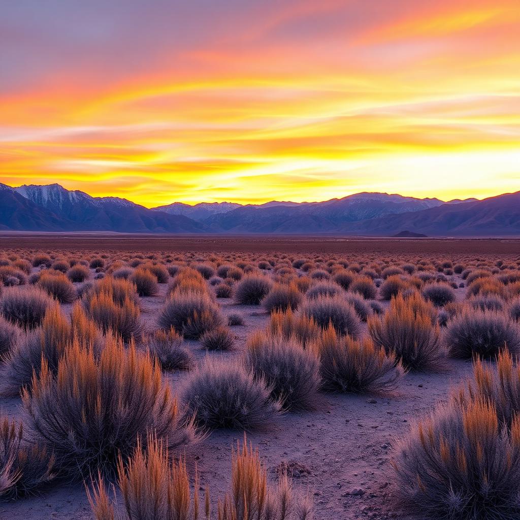 Nevada high desert at dusk